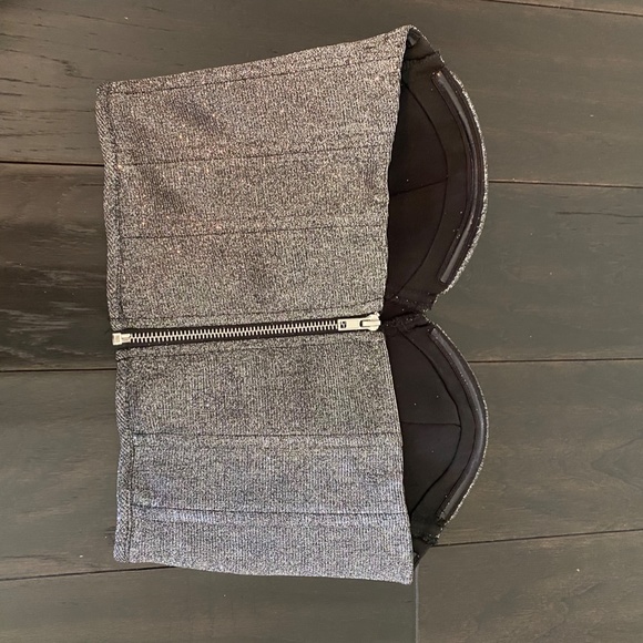 NWT Silver Glitter Bustier Top - Women's Size Small - Picture 5 of 10